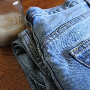 cropped, high waisted mom jeans